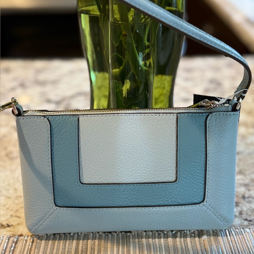 NEW kate spade new york Leather Lena Convertible Shoulder Bag In Blue Multicolor - Picture 3 of 16